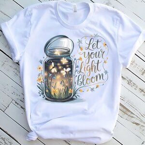 Let Your Light Bloom Dragonfly Tee Graphic Short Sleeve T-Shirt